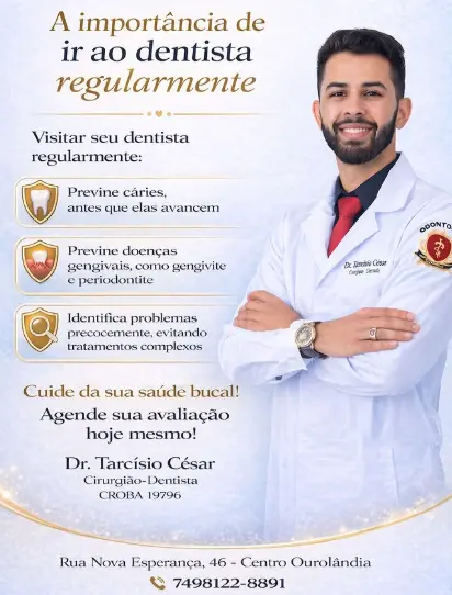Conteúdo sobre a importância de ir ao dentista regularmente